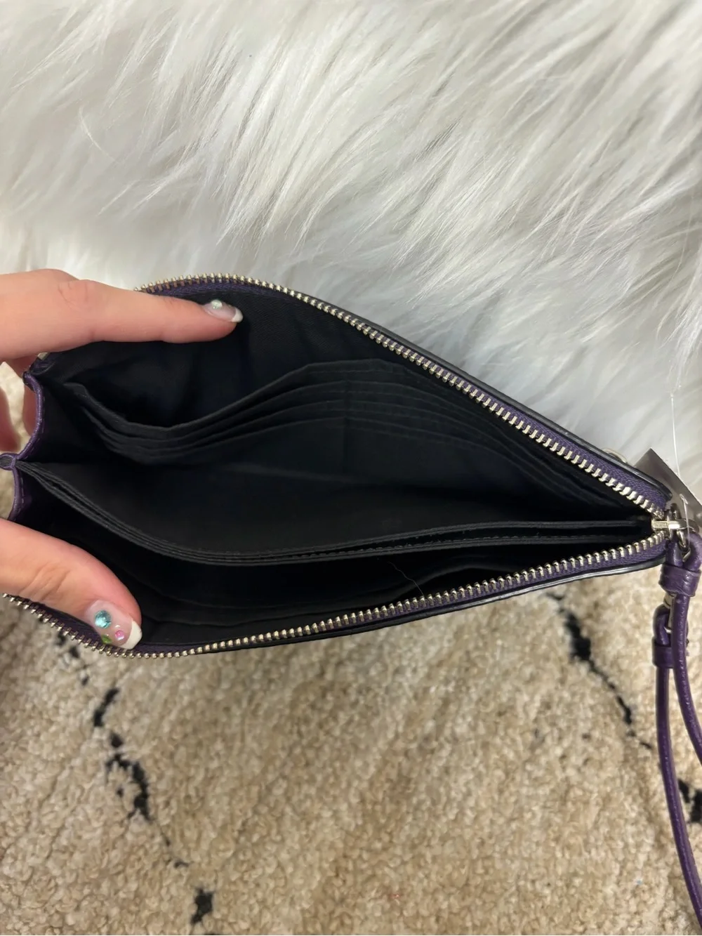 Coach wristlet textured